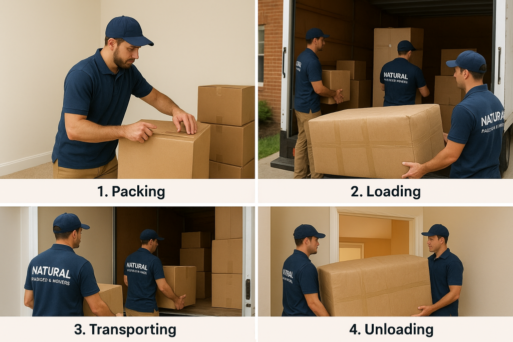  Step-by-step moving process followed by packers and movers team.