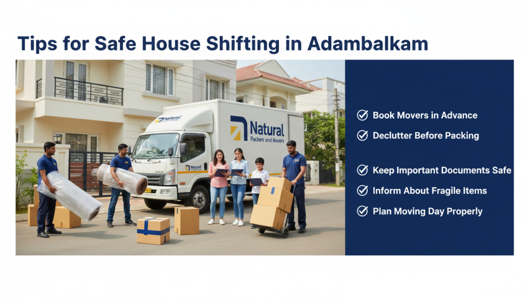 Tips for Safe House Shifting in Adambakkam