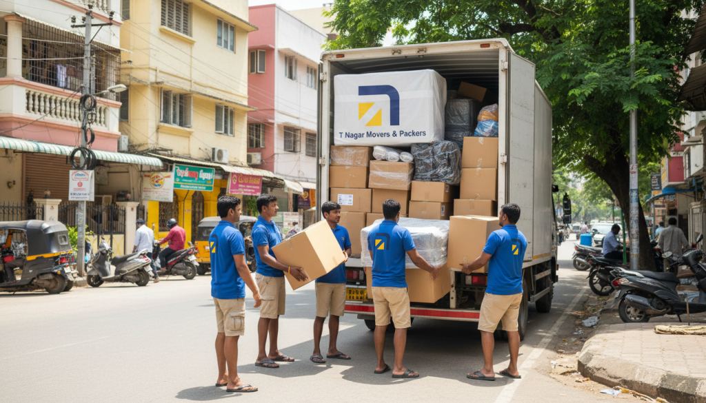 Packers and movers team working in T Nagar Chennai