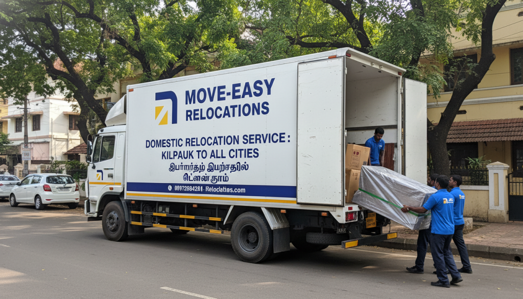 Domestic relocation service from Packers and Movers in Kilpauk to other cities