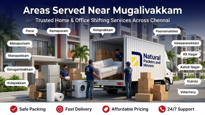 Areas Served Near Mugalivakkam