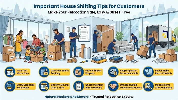 Important House Shifting Tips for Customers