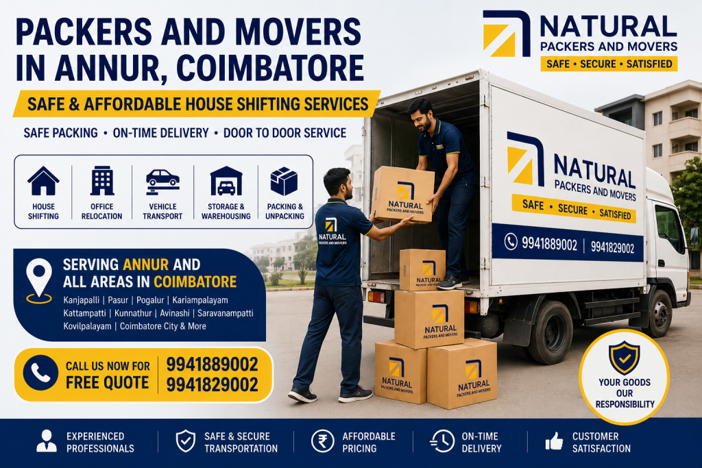 Packers and Movers in Annur, Coimbatore – Safe & Affordable House Shifting Services