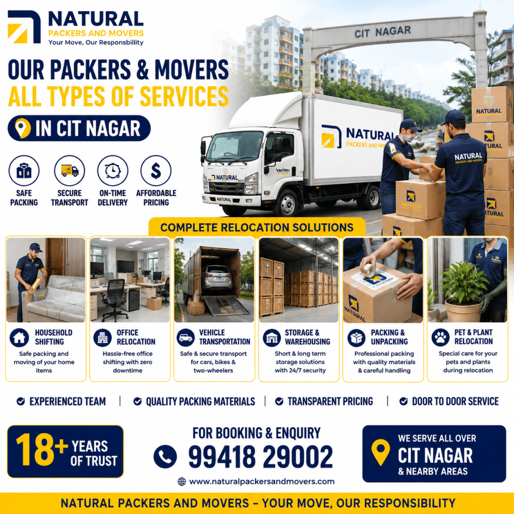 Our Packers and Movers Services in CIT Nagar