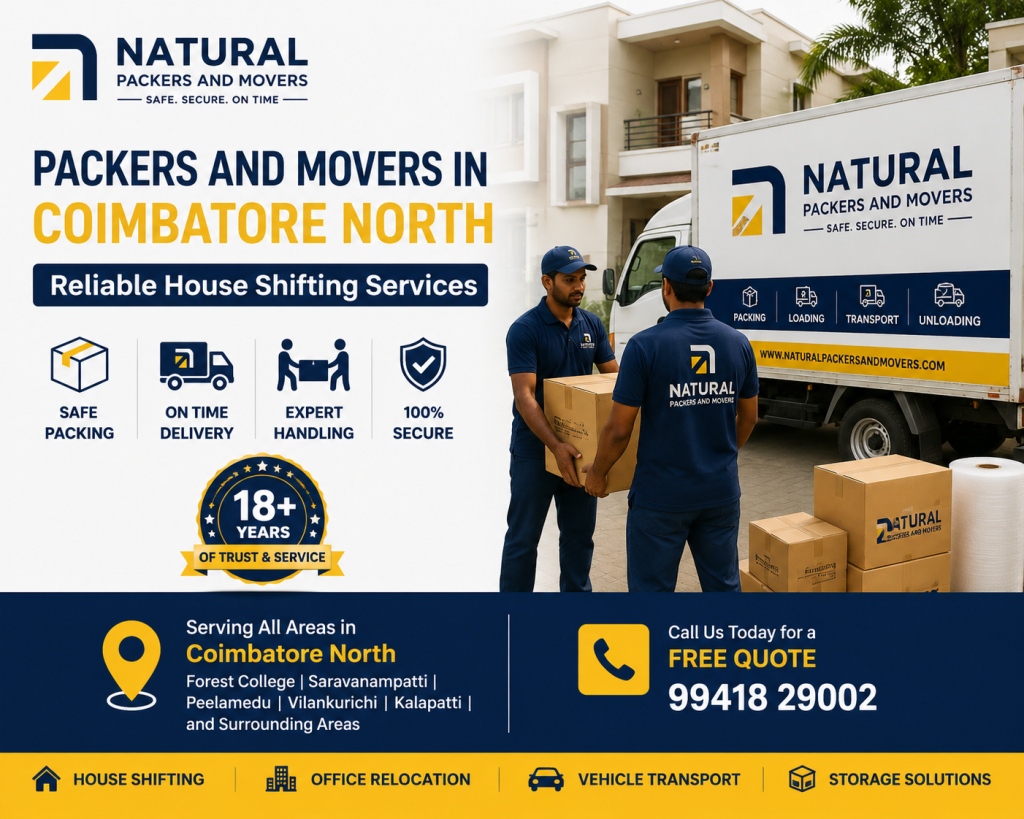 Packers and Movers in Coimbatore North – Reliable House Shifting Services