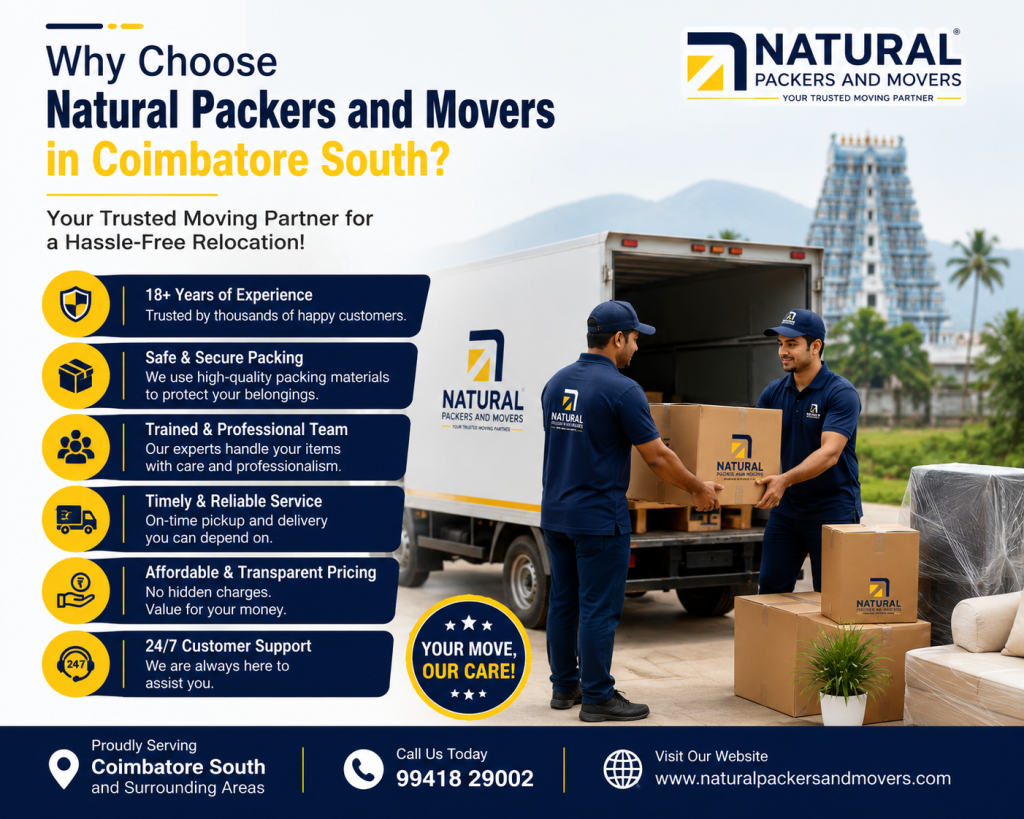 Why Choose Natural Packers and Movers in Coimbatore South?