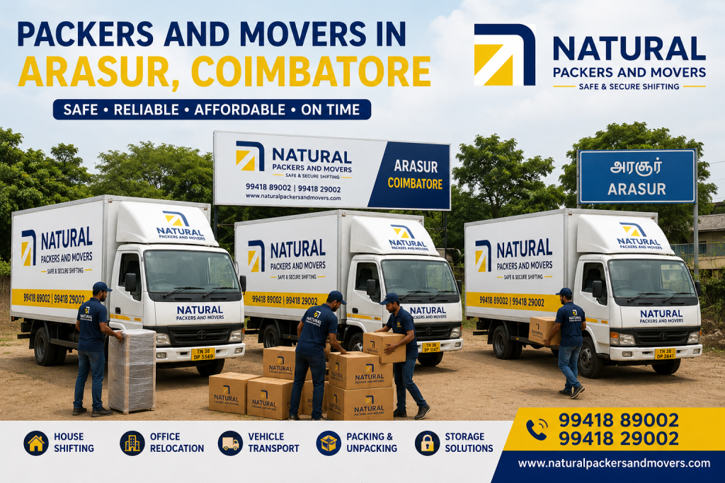 Packers and Movers in Arasur, Coimbatore – Natural Packers