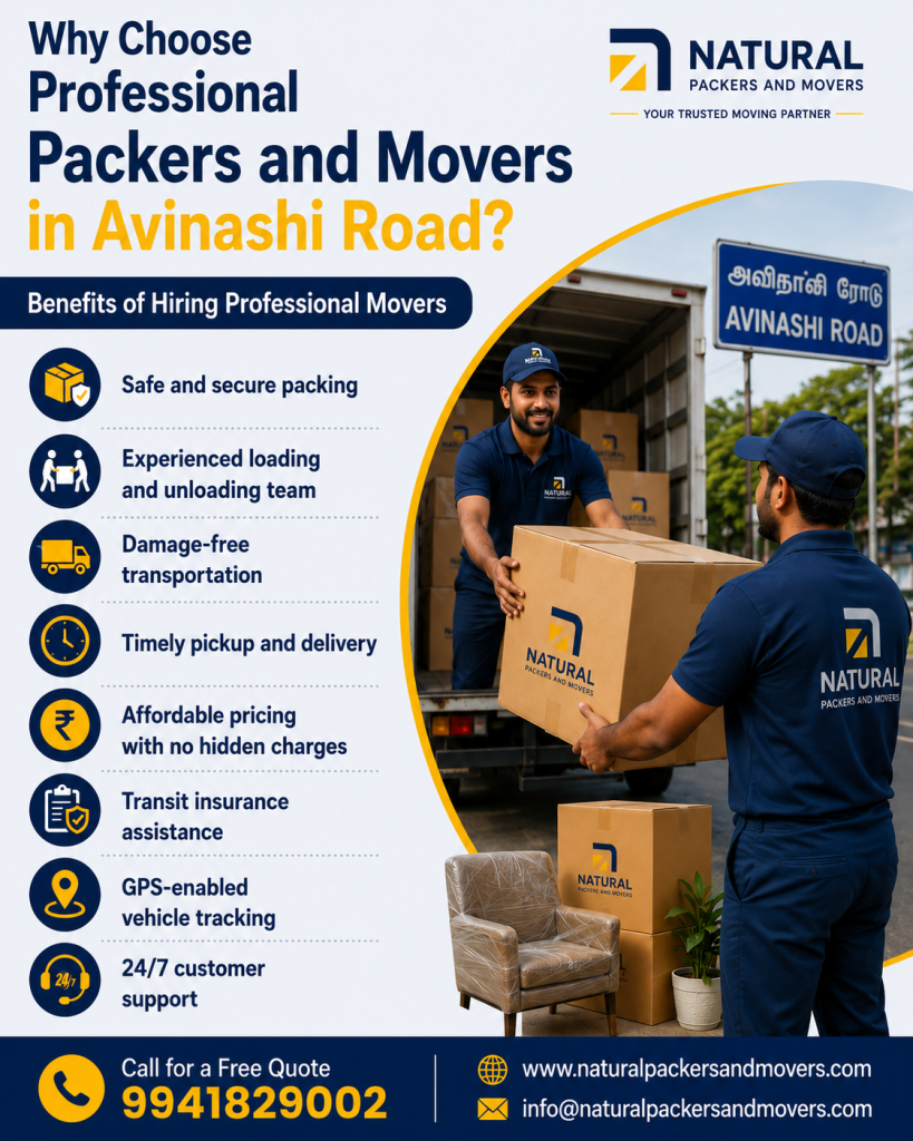 Why Choose Professional Packers and Movers in Avinashi Road?