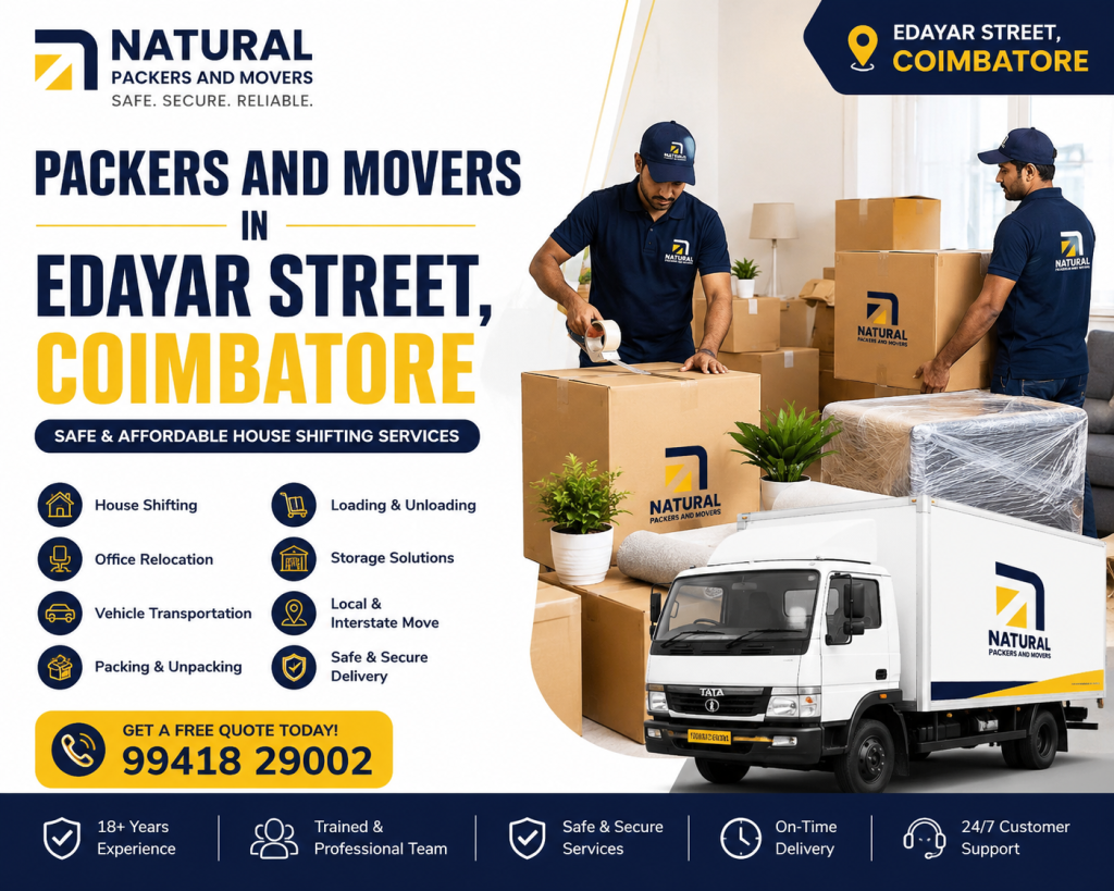 Best Packers and Movers in Edayar Street, Coimbatore