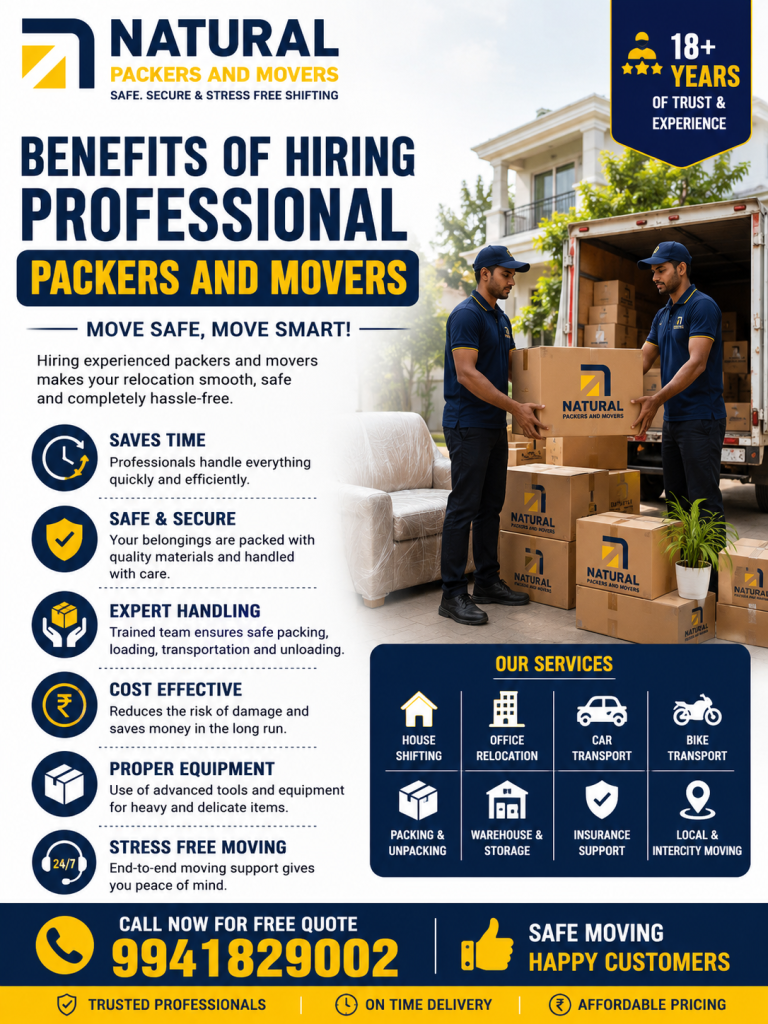 Benefits of Hiring Professional Packers and Movers