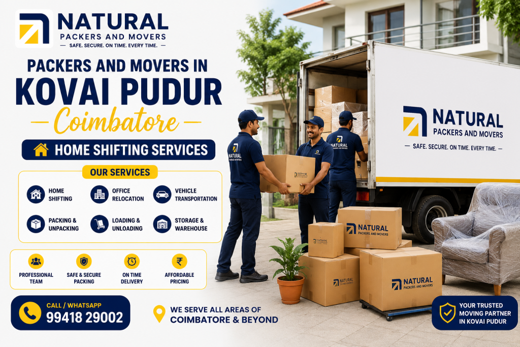 Packers and Movers in Kovai Pudur, Coimbatore – 9941829002
