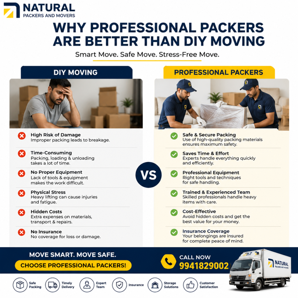 Why the Professional Packers are Better Than DIY Moving
