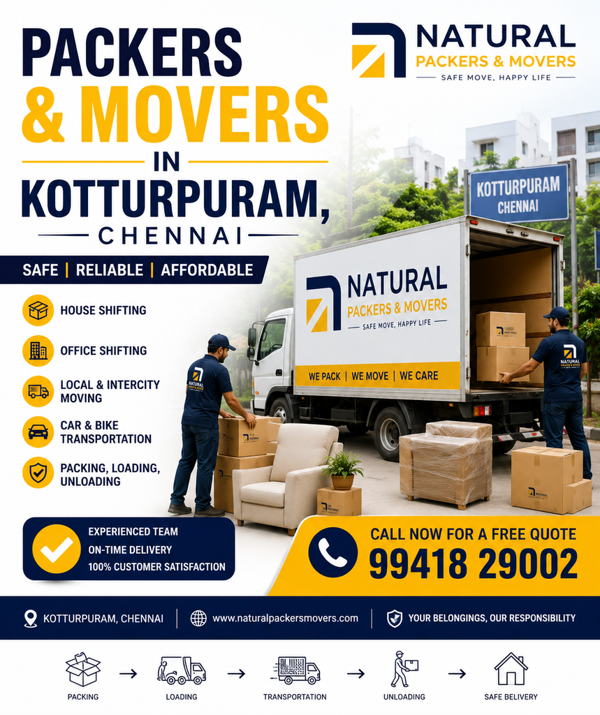 Packers and Movers in Kotturpuram, Chennai – 99418 29002