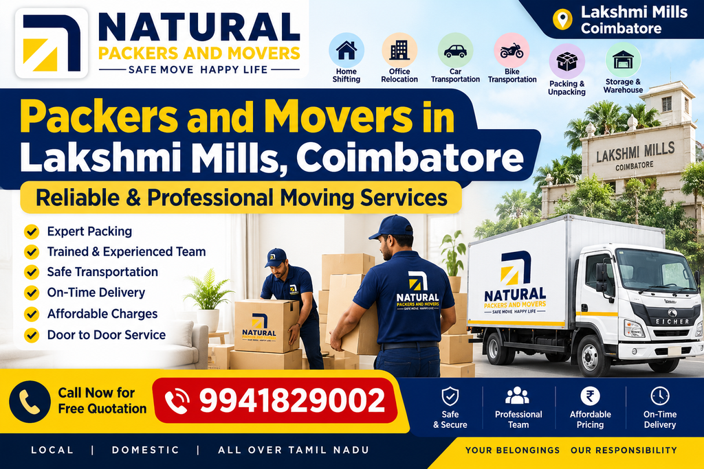 Packers and Movers in Lakshmi Mills, Coimbatore – Reliable & Professional Moving Services