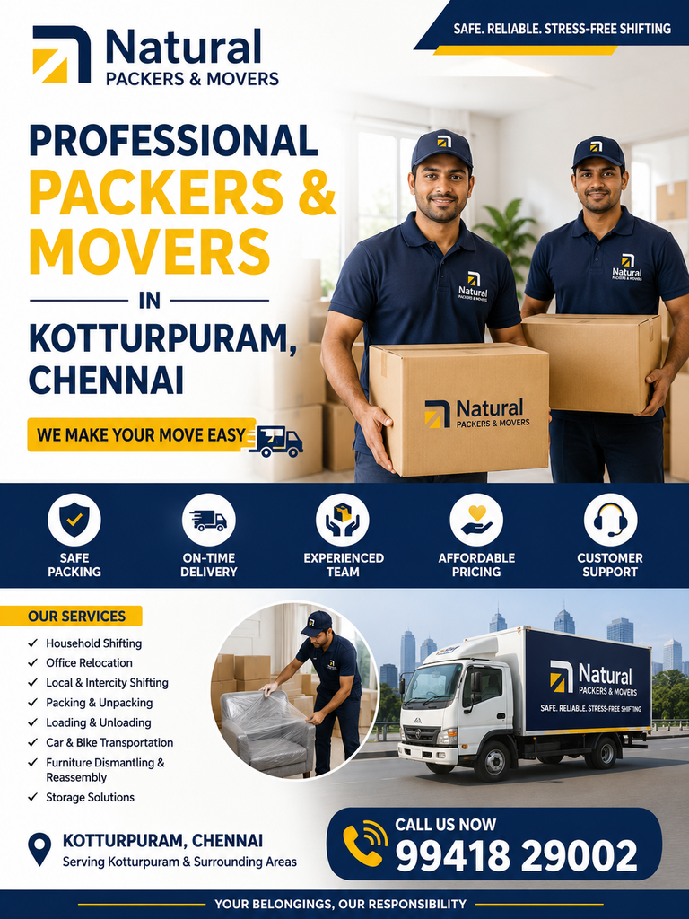 Professional Packers and Movers in Kotturpuram, Chennai