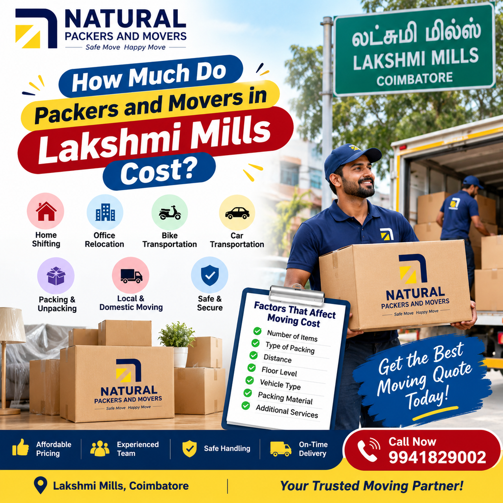 How Much Do Packers and Movers in Lakshmi Mills Cost