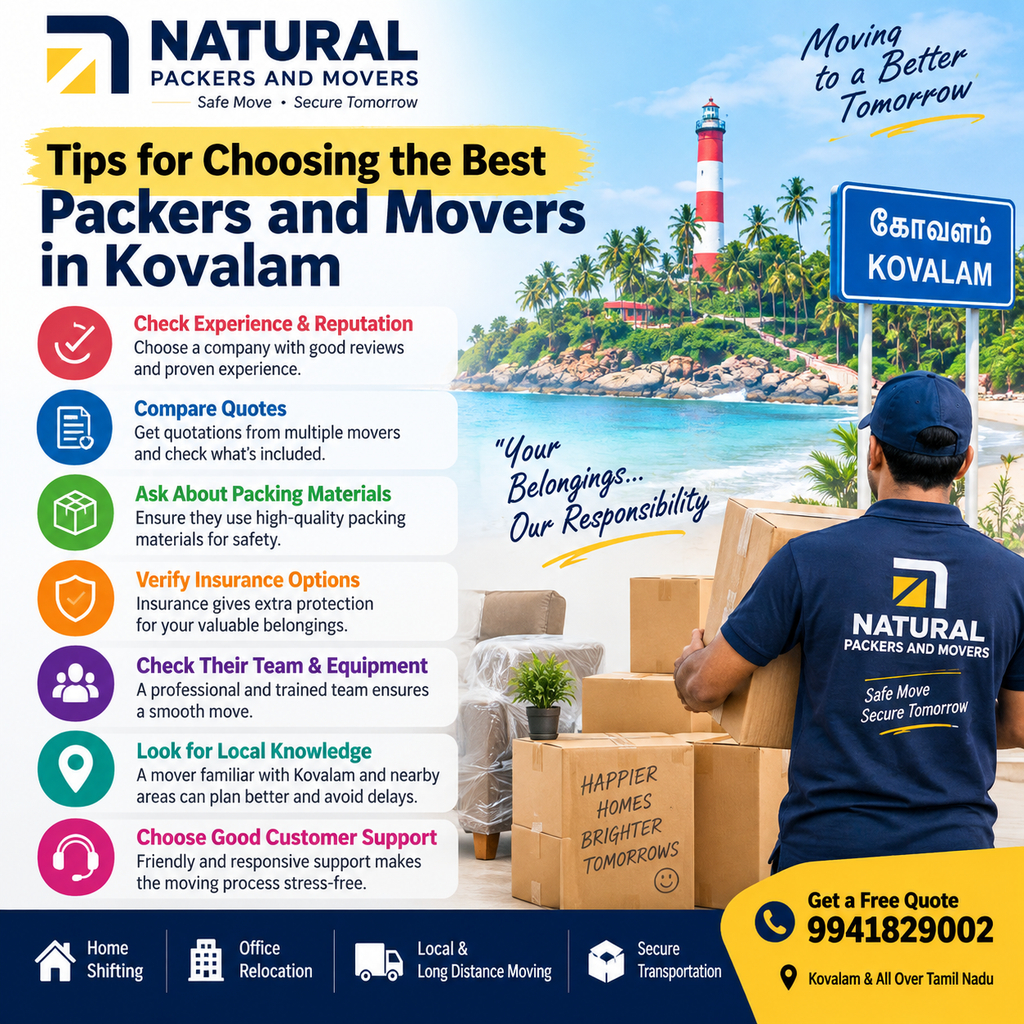 Tips for Choosing the Best Packers and Movers in Kovalam