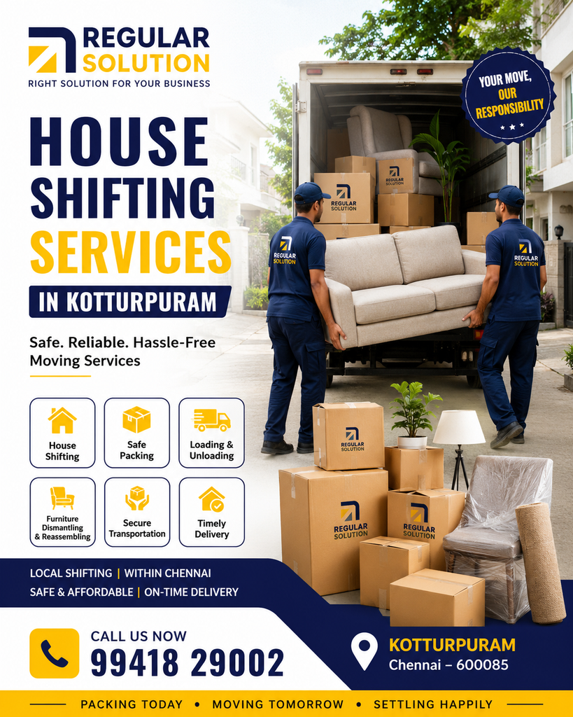 House Shifting Services in Kotturpuram