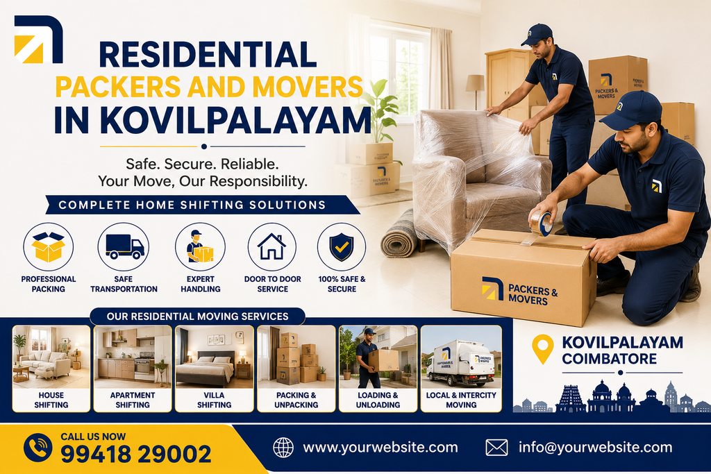 Residential Packers and Movers in Kovilpalayam